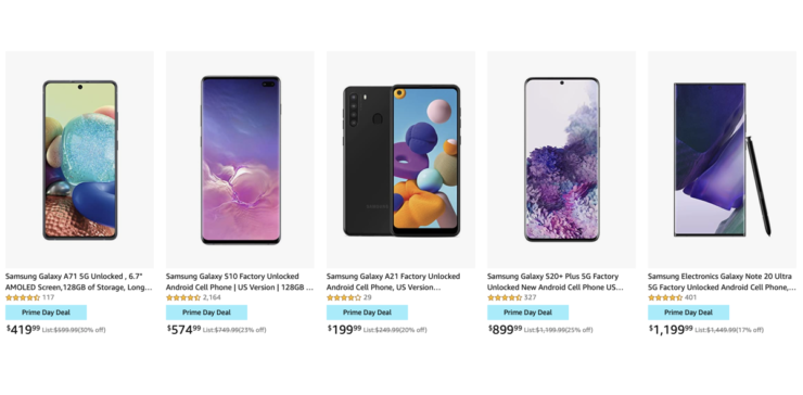 Prime Day 2020 deals on Samsung Galaxy